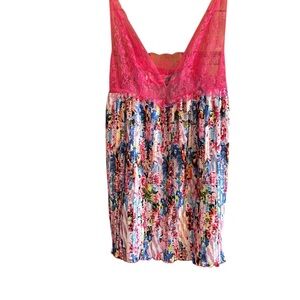 Victoria's Secret Pink and Multicolor Lace Nightie